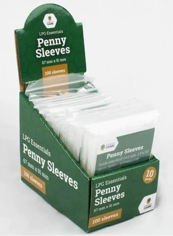 Penny Sleeves pack of 100 from Lets play games