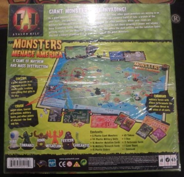 Monsters Menace America Board Game NEW Sealed