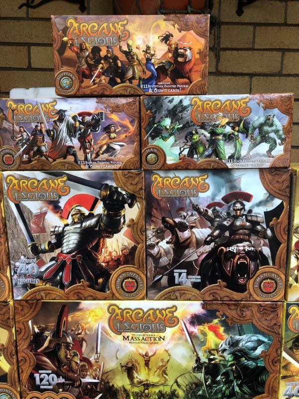 Arcane Legions Starter and 9 packs unopened Sealed Miniatures Game