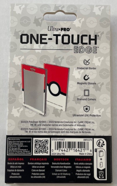 onepokemon1.2 One Touch 35pt Magnetic Closure Printed Pokemon Poke Ball Licenced