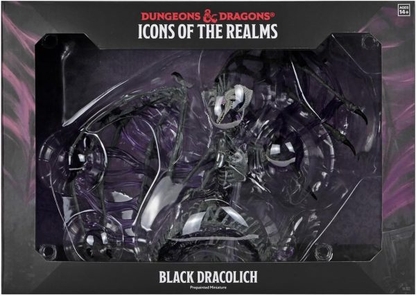 D&D Mini Black Dracolich Miniature Boxed Sealed