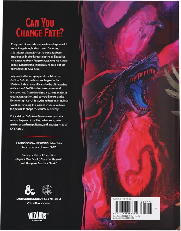 Wizards of the Coast Critical Role Presents: Call of the Netherdeep (D&D Adventure Book) HC