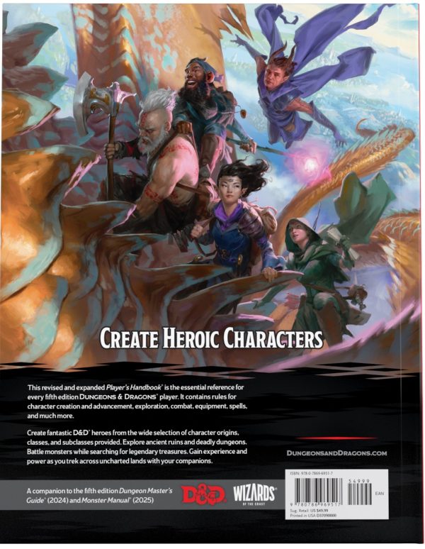 Dungeons & Dragons D&D 2024 Player's Handbook