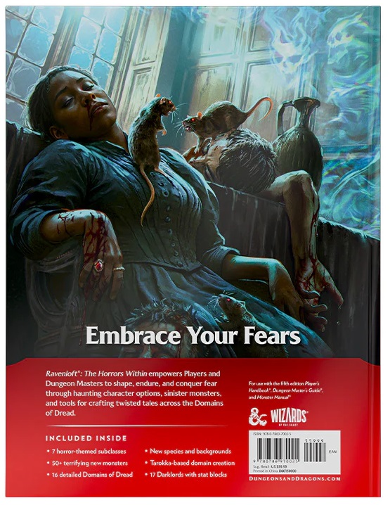 Dungeons & Dragons Ravenloft: The Horrors Within Expansion Book  Hardcover