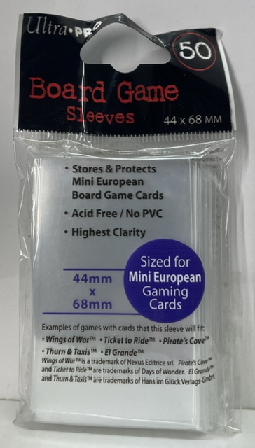 card sleeves 44 x 68 Micas Sleeve Kings Premium Mini Euro mm malditosdados 100 micras Board Game Sleeves Mini European