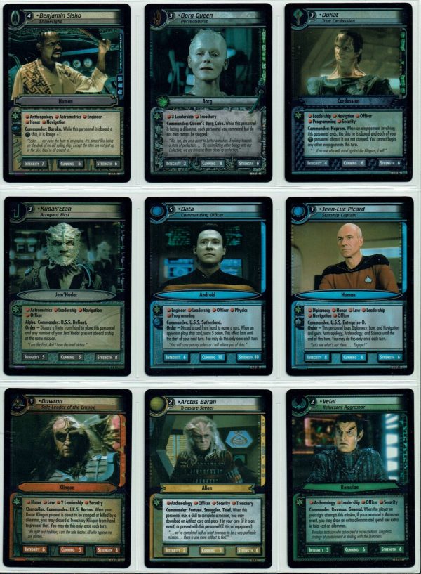 STAR TREK CCG  10TH ANNIVERSARY, SET OF 18 FOIL CARDS FIRST PRINT