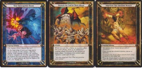 MTG Archenemy Promo cards (3) Inescapable Doom, Drench the Soil,  Imprison Wretch